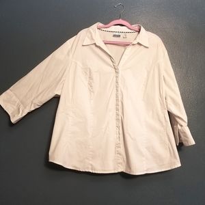 Button Down White Dress Shirt by Riders Lee